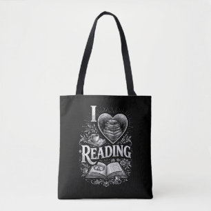 Herz eines Buchliebhabers Tasche
