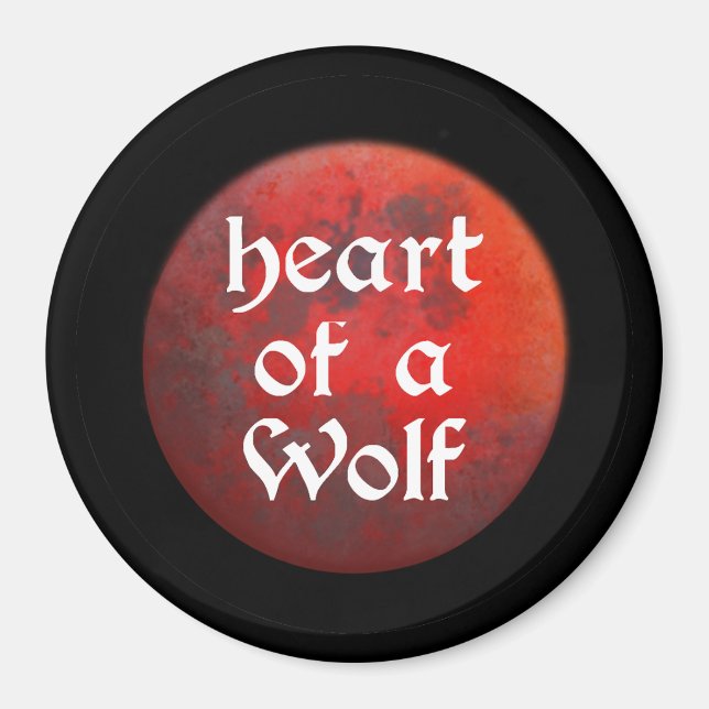 Herz eines Wolf Magnet (Vorne)