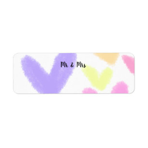 Herz einfache minimale Text Stil Hochzeit Mr & mrs