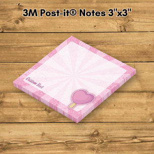 Herz-Eiscreme-Stick Post-it Klebezettel