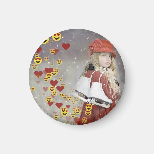 Herz-Emoji Magnet (Vorne)