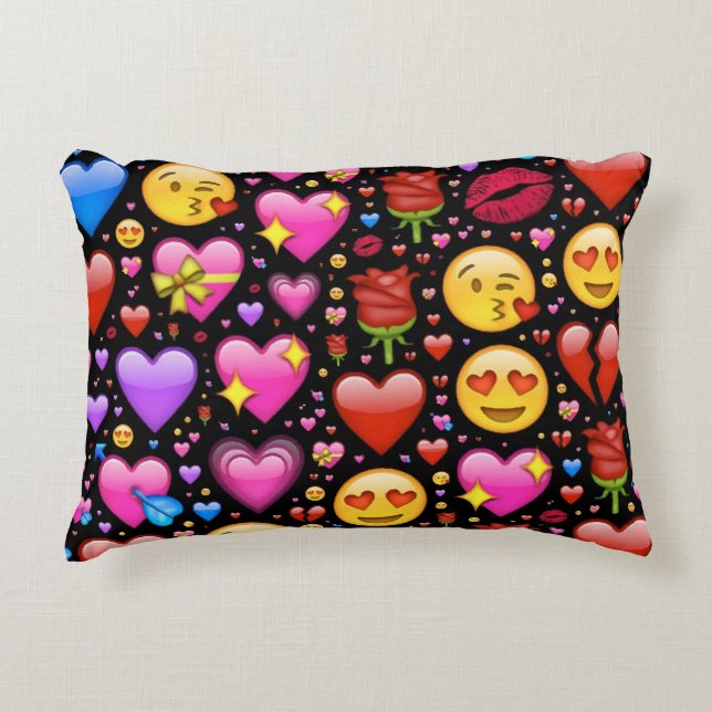 Herz Emojis Kissen (Vorderseite)