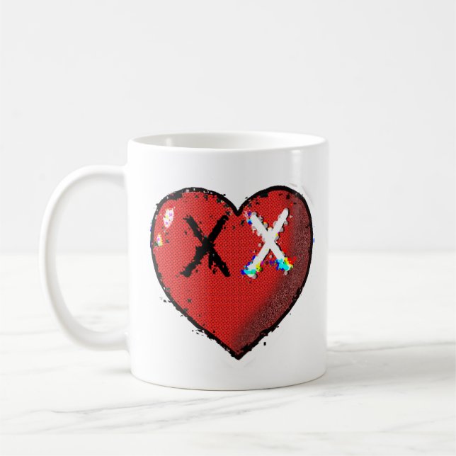 Herz-Emote-Kaffee-Tasse Kaffeetasse (Links)