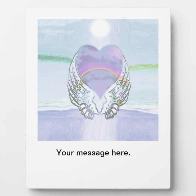 Herz, Engel Wings & Ocean Fotoplatte (Vorderseite)