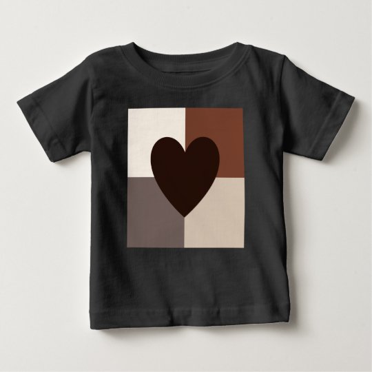 Herz-Entwurfs-warme Farben Baby T-shirt
