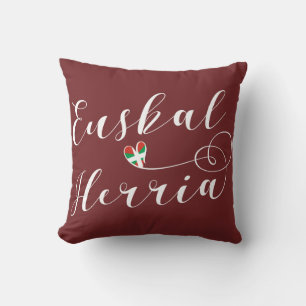 Herz Euskal Herria Pillow, baskische Flagge Kissen