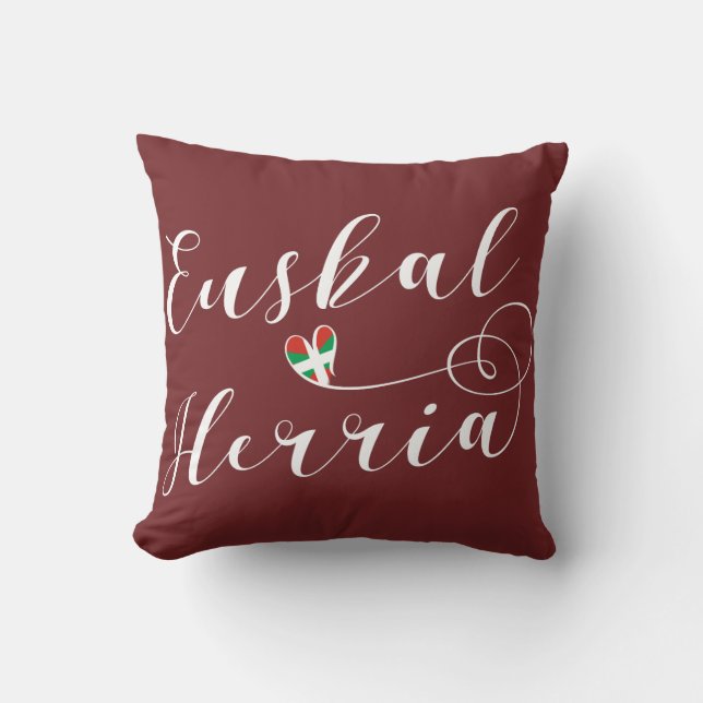 Herz Euskal Herria Pillow, baskische Flagge Kissen (Vorderseite)