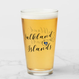 Herz Falkland Islands Flag, Falkland Isles Glas