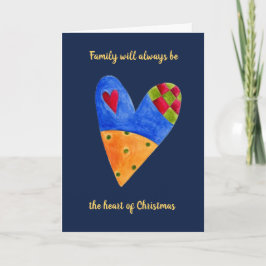Herz-Familien-Liebe-Weihnachtsfeiertags-Gruß Feiertagskarte