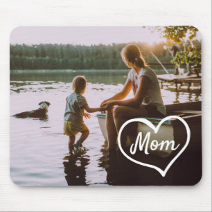 Herz Familienfoto Schriftzug Benutzerdefiniertes G Mousepad