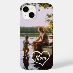 Herz Familienfoto Schriftzug Individuelles Geschen Case-Mate iPhone 14 Hülle