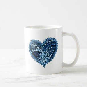 Herz-Feuer-Gekritzel Kaffeetasse