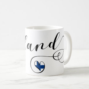 Herz-Finnland-Tasse, Finn, finnisch Kaffeetasse