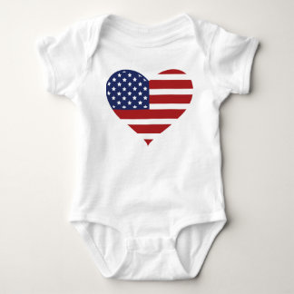 Herz-Flagge Baby Strampler