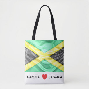 Herz-Flagge der Gewohnheits-I von Jamaika Tasche