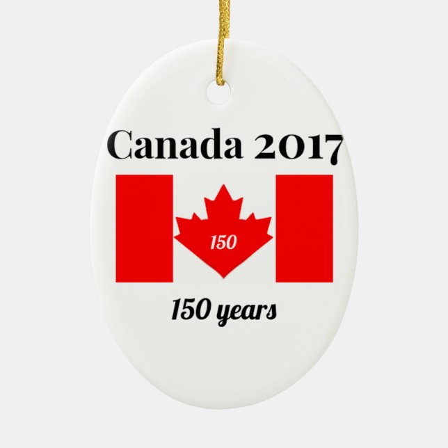 Herz-Flagge Kanadas 150 im Jahre 2017 Keramik Ornament (Vorne)