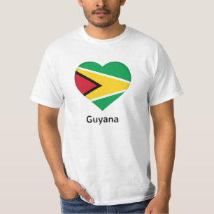 Herz - Flagge von Guyana T-Shirt