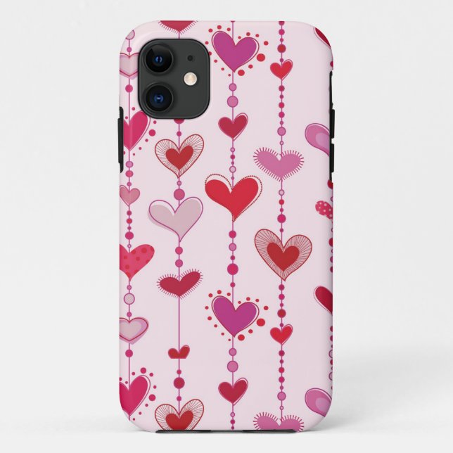Herz-Fliesen Case-Mate iPhone Hülle (Rückseite)