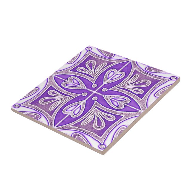 Herz-Fliesen inspirierten Portugiese Azulejos Fliese (Seite)