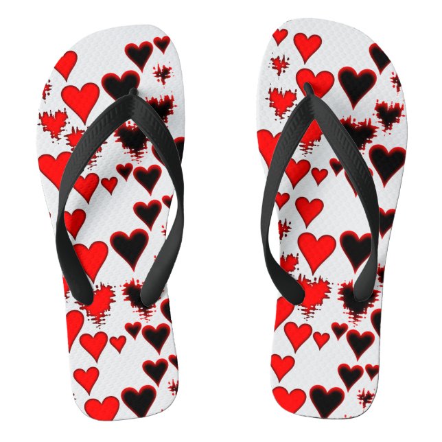 Herz Flip Flops (Fußbett)