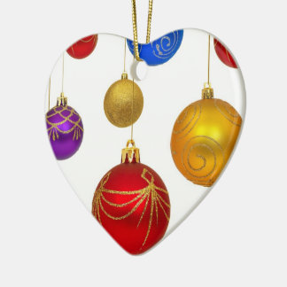 Herz-Flitter-hängende Baum-Weihnachtsdekoration Keramik Ornament