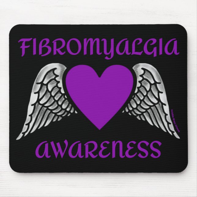 Herz/Flügel...Fibro-Maus-Pad Mousepad (Vorne)