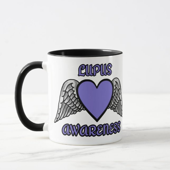Herz/Flügel...Lupus-Tasse Tasse (Links)