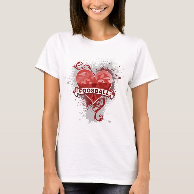 Herz Foosball T-Shirt (Vorderseite)