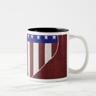 Herz-Förmiges US Flagge Zweifarbige Tasse