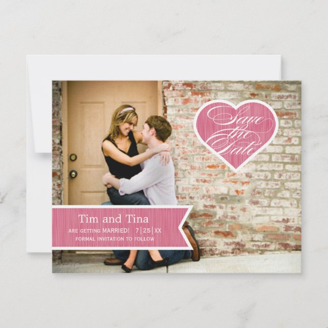 Herz | Foto Ankündigung Datum freihalten (Vorderseite)