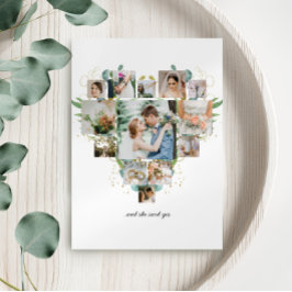 Herz Foto Collage Romantische Paare Hochzeit Einladung