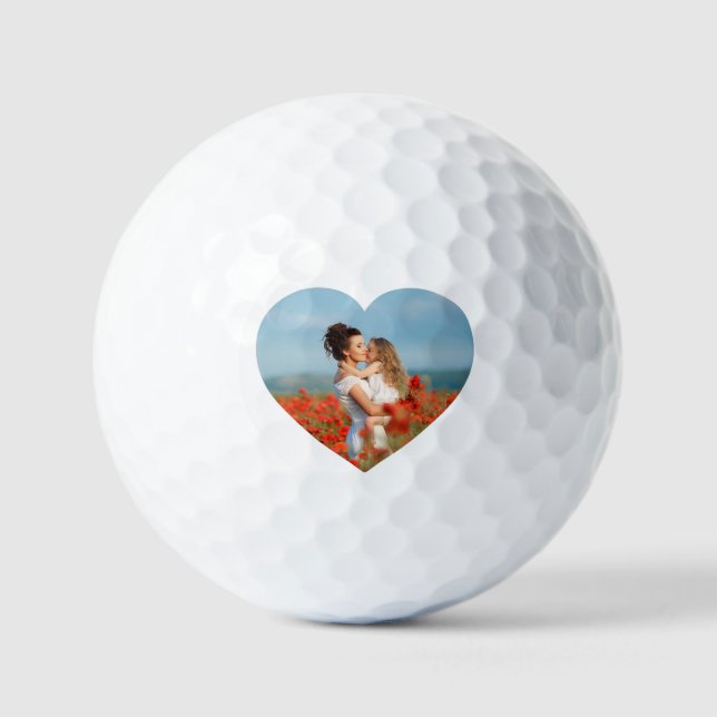 Herz-Foto Golfball (Vorderseite)