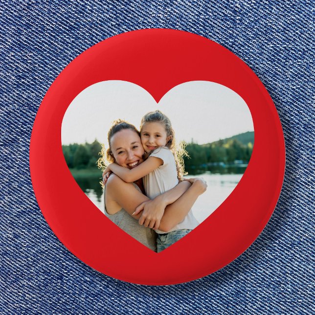 Herz Foto Rot Button (Heart Photo Red Button)