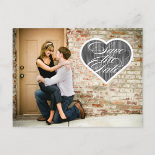 Herz Foto Save the Date Postkarte