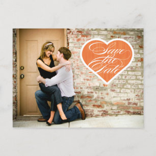 Herz Foto Save the Date Postkarte