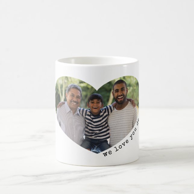Herz Foto Wir Liebe Sie Vater oder Mama Kaffeetasse (Mittel)