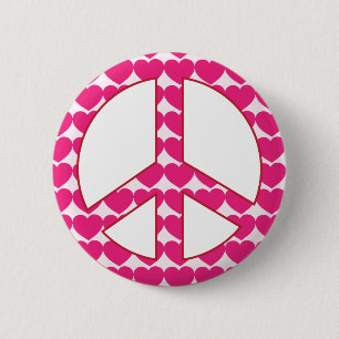 Herz-Friedenszeichen Button