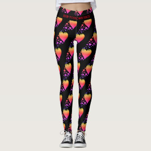 Herz führen Sie Ihr RACE-Valentin Custom Multi aus Leggings