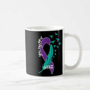 Herz für dich 988 Suizidpräventionsbewusstsein Kaffeetasse