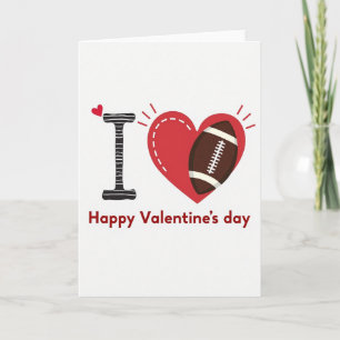 Herz-Fußball-Valentinstagskarte Karte