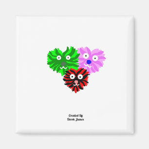 Herz Fuzzies 2 Zoll Square Magnet