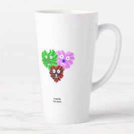 Herz Fuzzies Große Latte Tasse