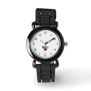 Herz Fuzzies Kid's Silver Glitzer Strap Watch Armbanduhr