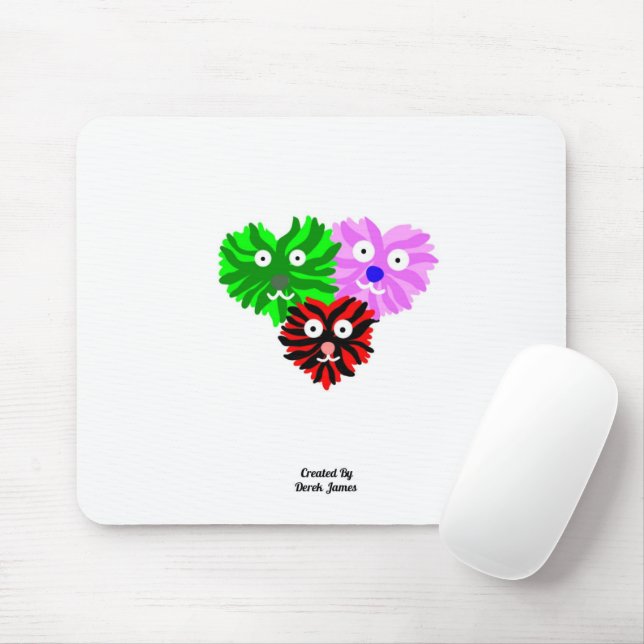 Herz Fuzzies Maus Pad Mousepad (Mit Mouse)