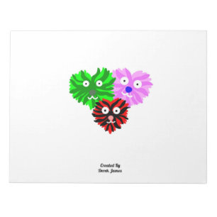 Herz Fuzzies Notepad (27,9 cm x 21,6 cm) Notizblock