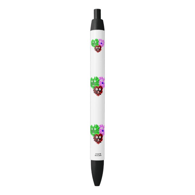 Herz Fuzzies Pen Kugelschreiber (Vorderseite Vertikal)