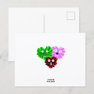 Herz Fuzzies Postkarte