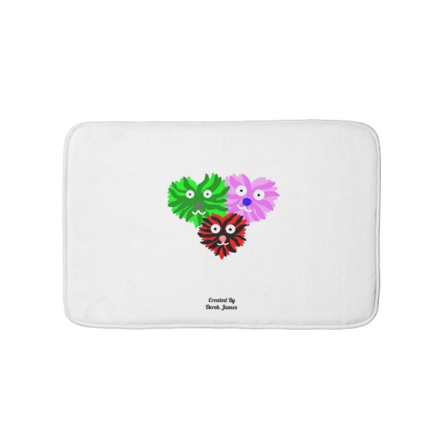 Herz Fuzzies Small Bath Mat Badematte (Vorderseite)