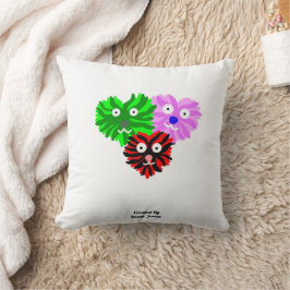 Herz Fuzzies Square Throw Kissen