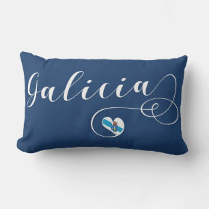 Herz Galicia Flag, Galizisch, Galiza Kissen Für Draußen
